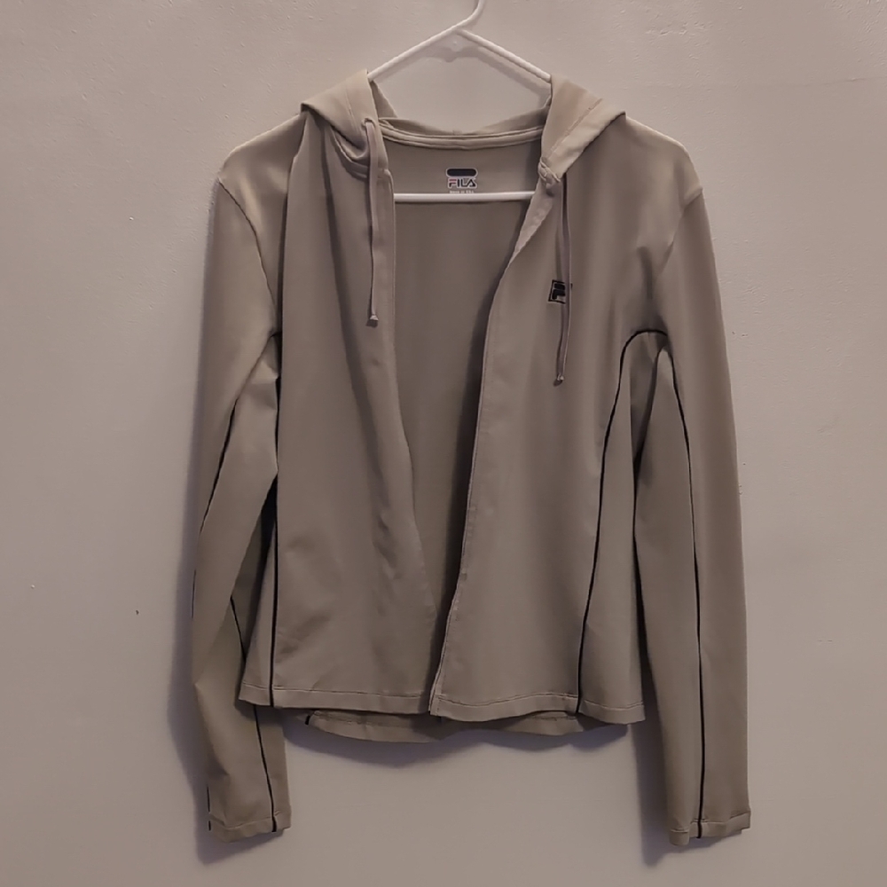 🍇 LAST CALL! Fila Nude Khaki Hooded Athletic Jacket